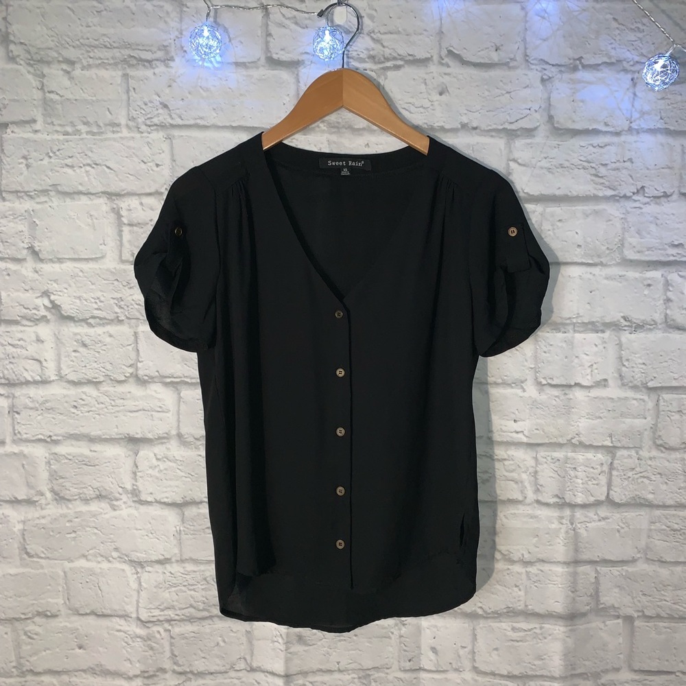 Sweet Rain Button Down Blouse